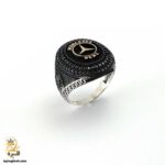 انگشتر نقره مردانه مدل بنز RSM K1۴