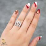انگشتر نقره زنانه مجلسی مدل RSW F13
