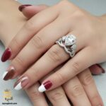 انگشتر نقره زنانه مجلسی مدل RSW F21