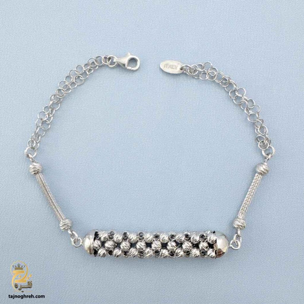 دستبند نقره زنانه زیبا مدل DSW D40