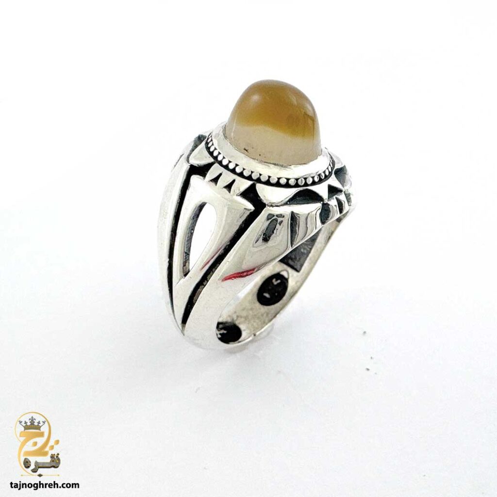 انگشتر نقره مردانه عقیق RSM K50