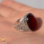 انگشتر نقره زنانه عقیق سرخ RSW F27