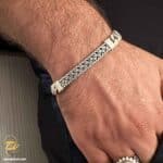 دستبند نقره مردانه سنگین مدل BSM B56