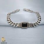 دستبند نقره مردانه خاص مدل BSM B57