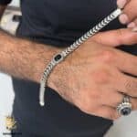 دستبند نقره خاص مردانه مدل BSM B57