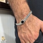 دستبند نقره مردانه خاص مدل BSM B57
