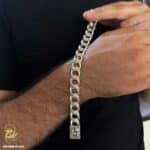 دستبند نقره مردانه سنگین BSM B59