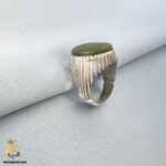 انگشتر مردانه دست ساز یشم خطی مدل HSR M23