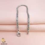 دستبند نقره سیاه قلم مردانه مدل BSM B74