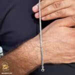 دستبند نقره مردانه سیاه قلم مدل BSM B74