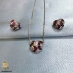 نیم ست نقره زنانه طرح قلب مدل NSW N4