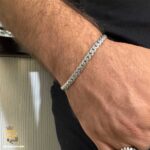 دستبند کارتیه نقره مردانه مدل BSM B75
