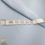 دستبند نقره مردانه پهن پلاک دار مدل BSM B76