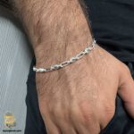 دستبند نقره ایتالیایی مردانه مدل BSM B77