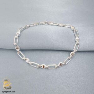 دستبند نقره مردانه ایتالیایی مدل BSM B77