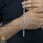 دستبند نقره کارتیه مردانه مدل BSM B78