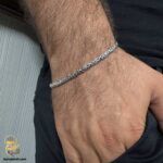 دستبند نقره سیاه قلم مردانه مدل BSM B79