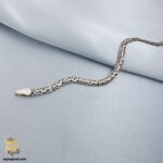 خرید دستبند نقره سیاه قلم مردانه مدل BSM B79