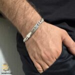 دستبند نقره کارتیه مردانه مدل BSM B80
