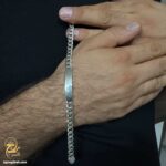 دستبند نقره کارتیه پلاک دست مدل BSM B80