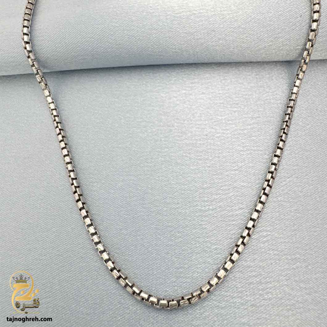 men-silver-chain-nsm-n34 زنجیر نقره مردانه ایتالیایی مدل NSM N34
