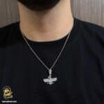 گردنبند نقره طرح فروهر مدل NSM N37