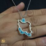 گردنبند نقره مردانه طرح ایران مدل NSM N40