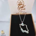 گردنبند نقره طرح نقشه ایران مدل NSM N40