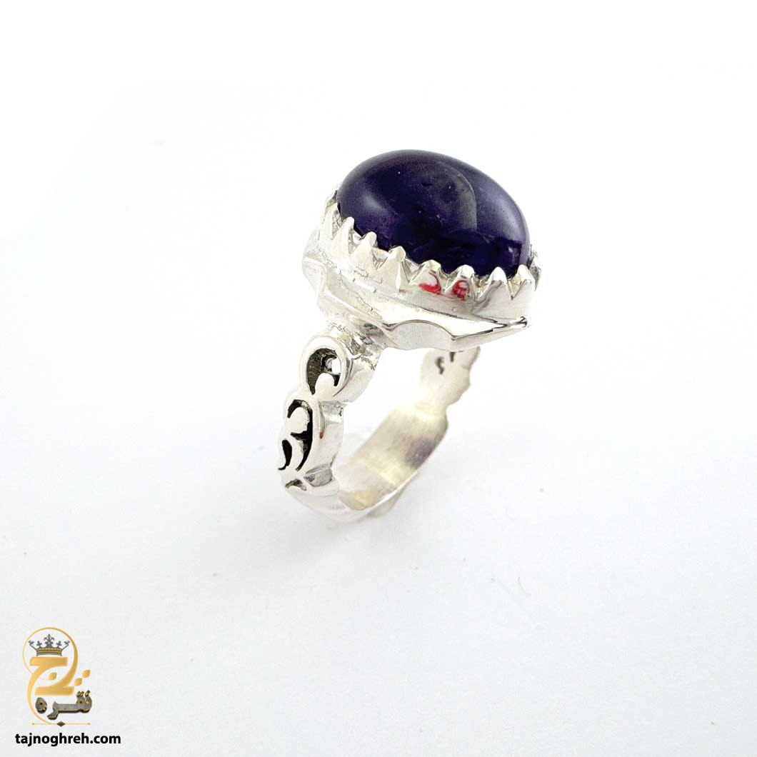 men-silver-ring-rsm-k105 انگشتر نقره مردانه آمیتیست مدل RSM K105