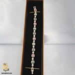 دستبند نقره زنانه نگین دار زیبا مدل DSW D49