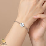 دستبند نقره زنجیری زنانه مدل DSW D52
