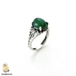 انگشتر نقره عقیق سبز زنانه مدل RSW F59