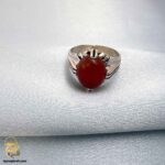 انگشتر نقره زنانه با نگین عقیق مدل RSW F60