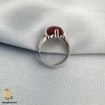 انگشتر نقره با سنگ عقیق زنانه مدل RSW F60