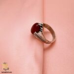 انگشتر نقره نگین عقیق زنانه مدل RSW F60