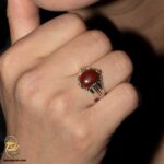 انگشتر نقره عقیق زنانه مدل RSW F60