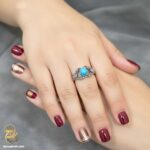 انگشتر نقره زنانه فیروزه آمریکایی مدل RSW F61 IMAGE5