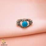 انگشتر نقره زنانه فیروزه آمریکایی مدل RSW F61 IMAGE4