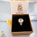 انگشتر نقره زنانه با در نجف مدل RSW F62