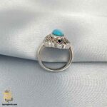 انگشتر نقره زنانه با نگین فیروزه آمریکایی مدل RSW F63 IMAGE3