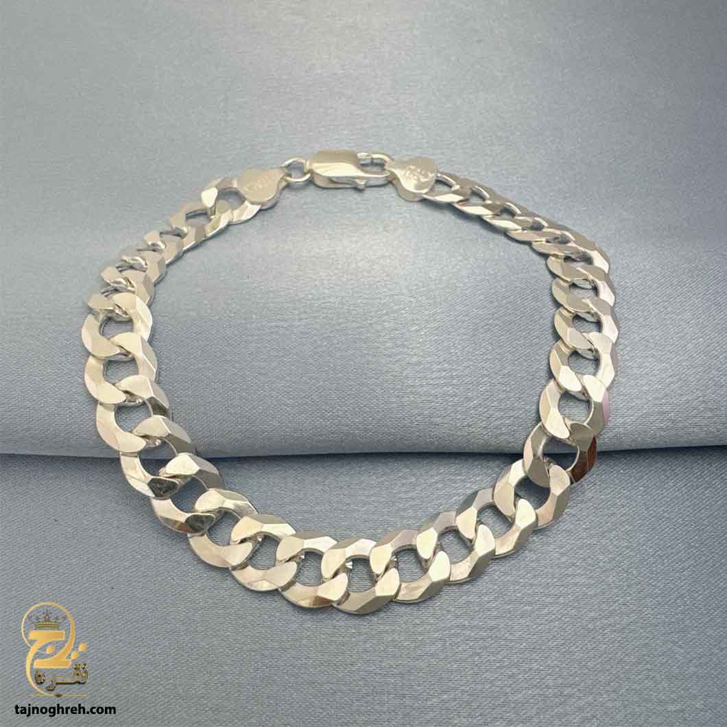 men-silver-bracelet-bsm-b81 دستبند نقره مردانه کارتیه مدل BSM B81