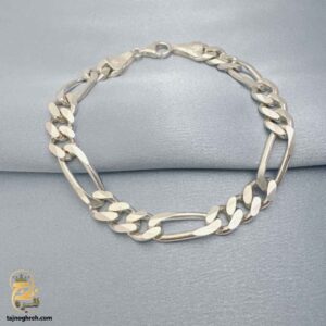 دستبند نقره مردانه پهن مدل BSM B83