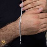 دستبند نقره ورساچه مردانه مدل BSM B84
