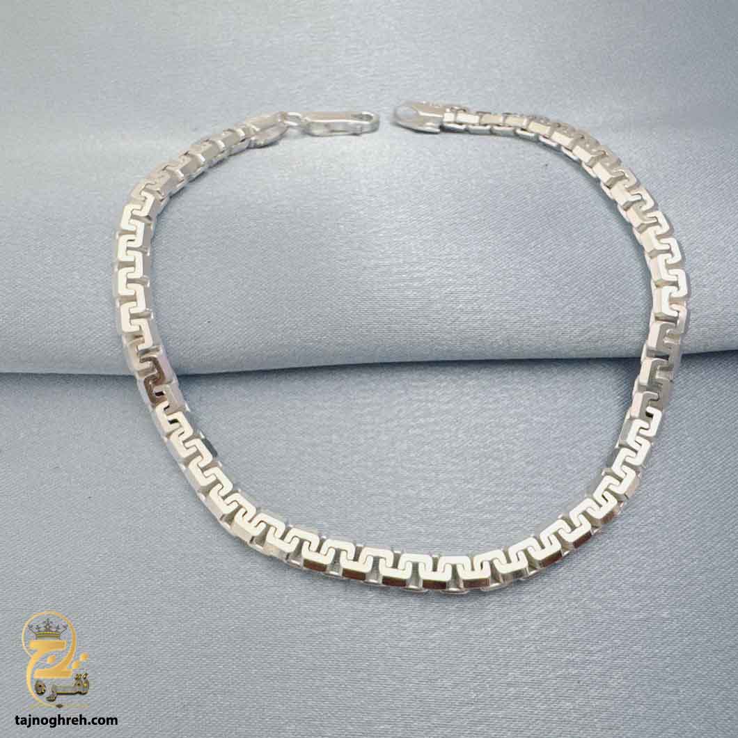 men-silver-bracelet-bsm-b84 دستبند نقره مردانه ایتالیایی مدل BSM B84