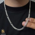 زنجیر نقره مردانه فیگارو مدل NSM N46