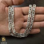 زنجیر نقره مردانه فیگارو مدل NSM N47