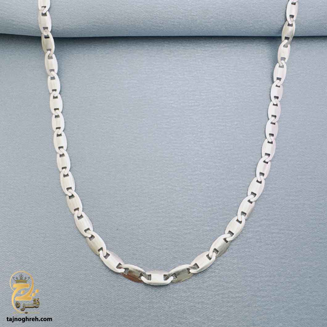 men-silver-chain-nsm-n48 زنجیر نقره مردانه ایتالیایی مدل NSM N48