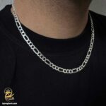 زنجیر نقره مردانه ایتالیایی فیگارو مدل NSM N51
