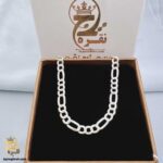 زنجیر نقره فیگارو مردانه مدل NSM N51