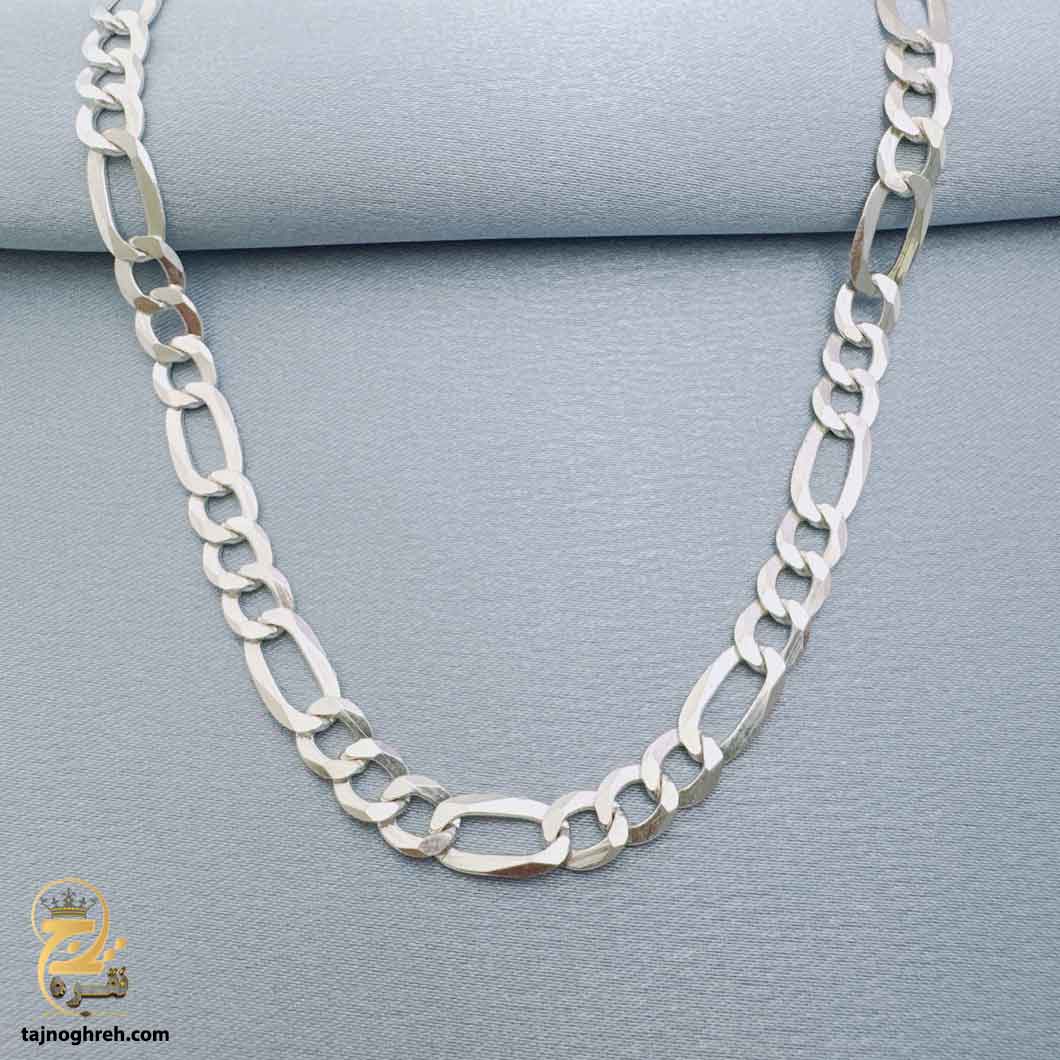 men-silver-chain-nsm-n51 زنجیر نقره مردانه ایتالیایی مدل NSM N51